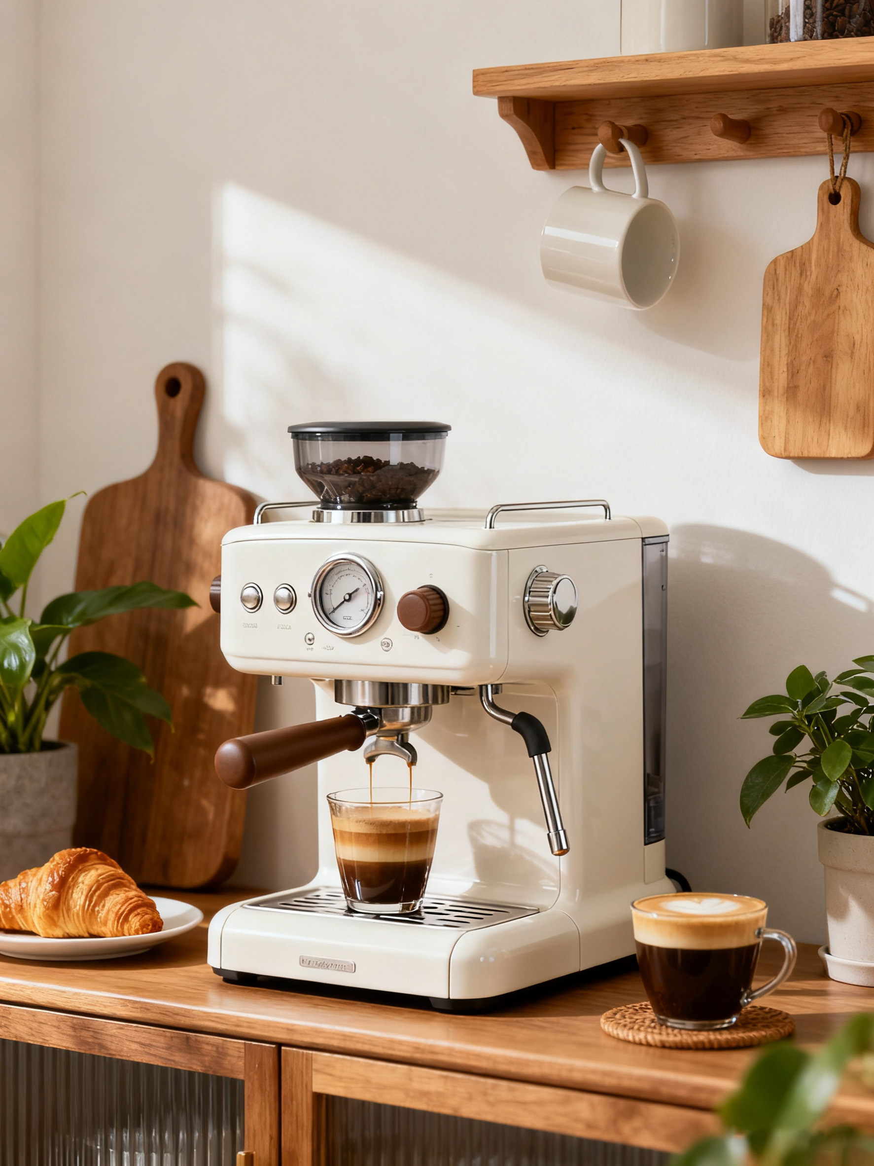 咖啡机场景图水印去除后内容完整