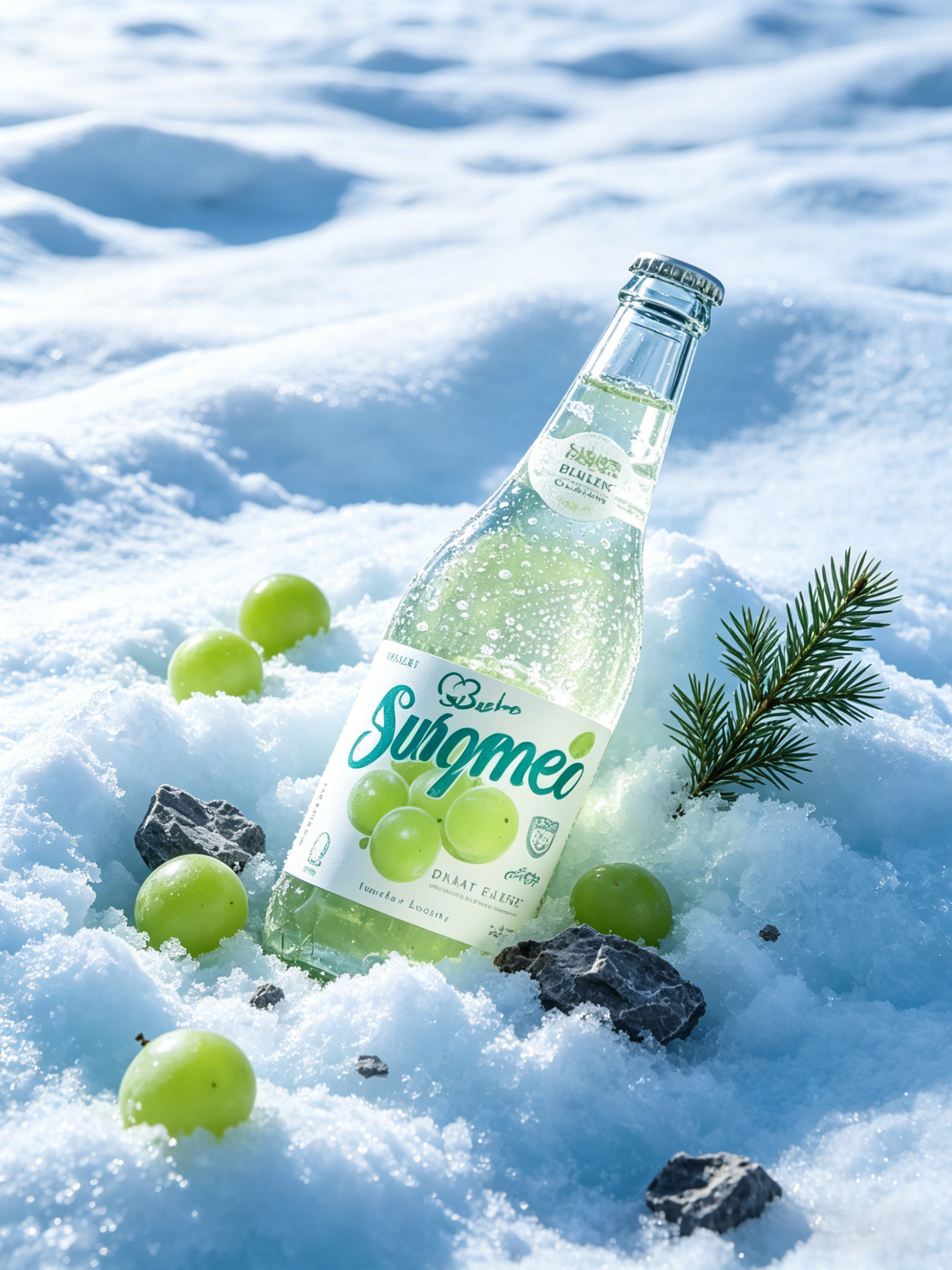 饮料冰雪场景效果