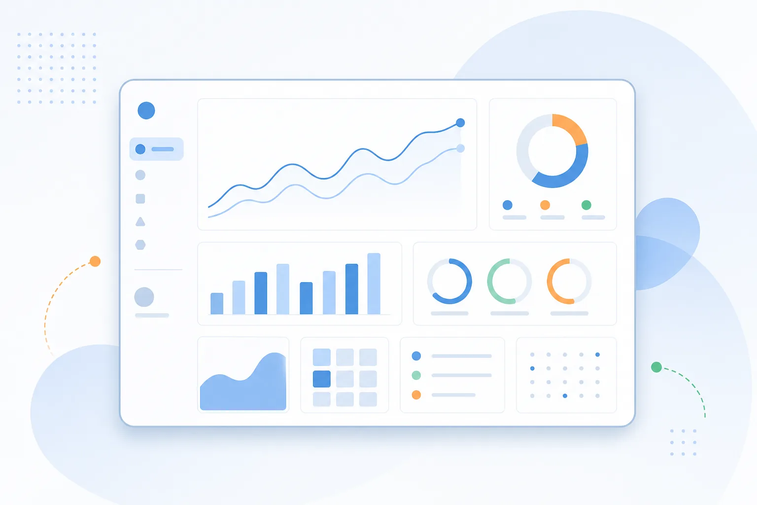 数据仪表板示意