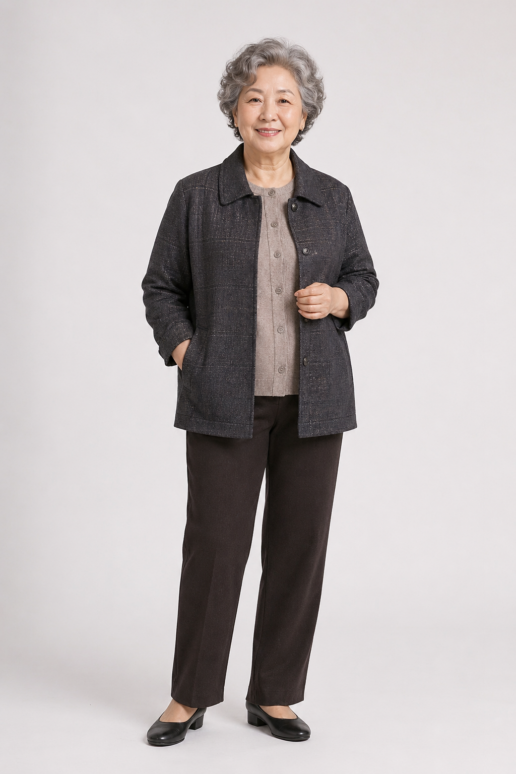 55+ 女性穿着妈妈装的真实试穿效果