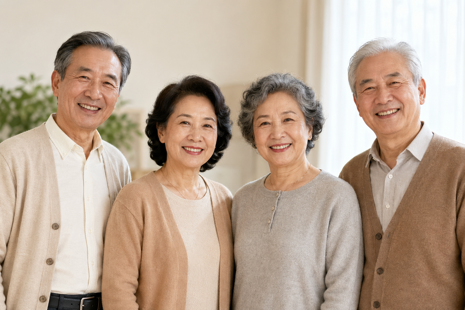 一组 50+ 中老年模特的真实半身肖像