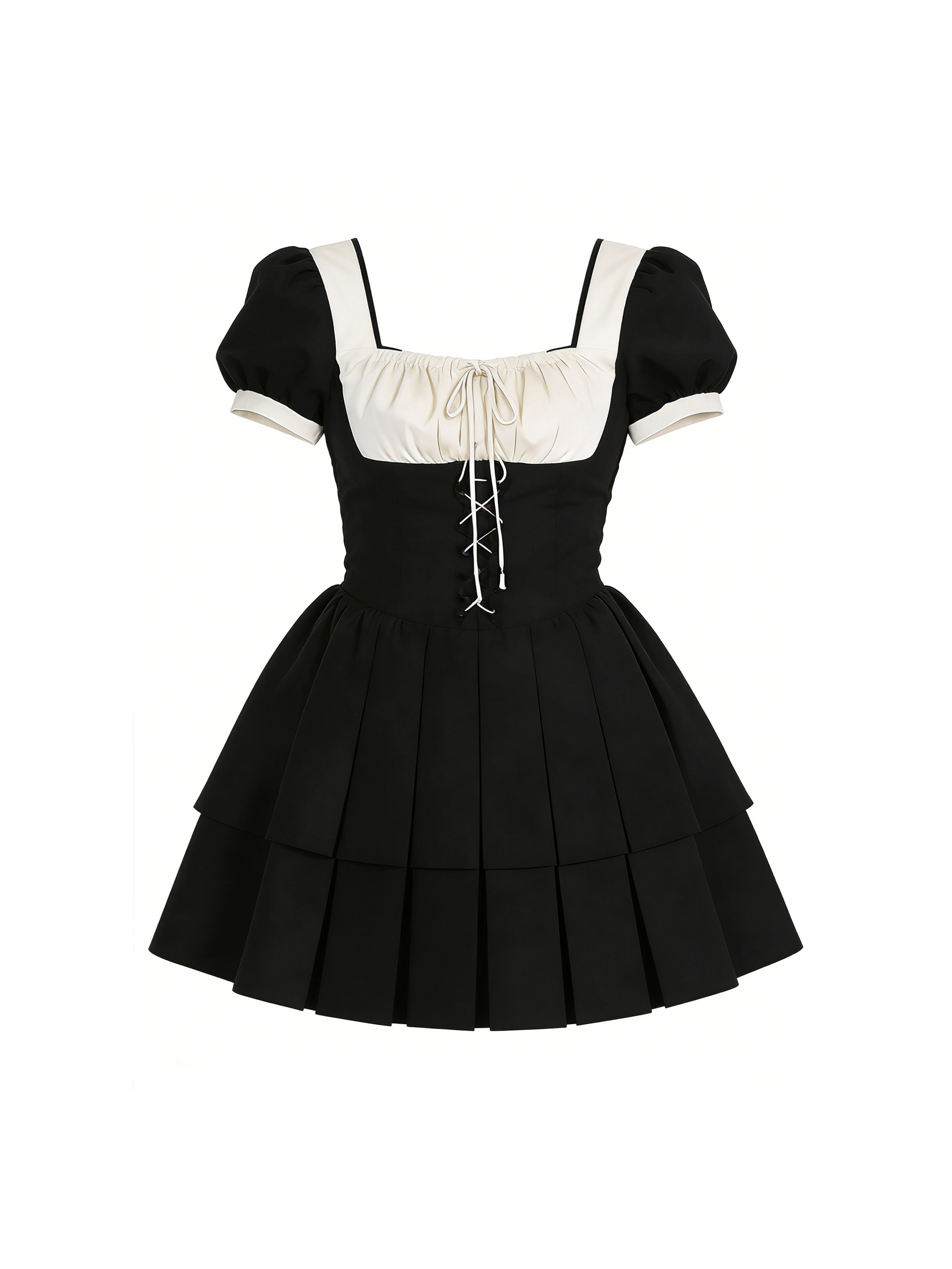 服装素材：黑色百褶裙白底图