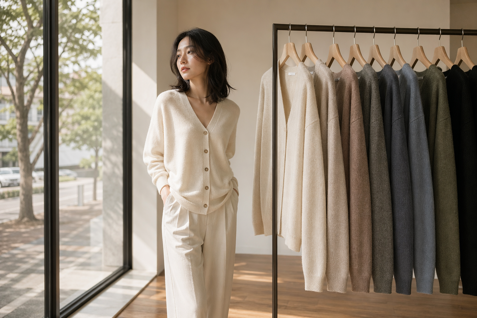 买手店样衣展示橱窗场景