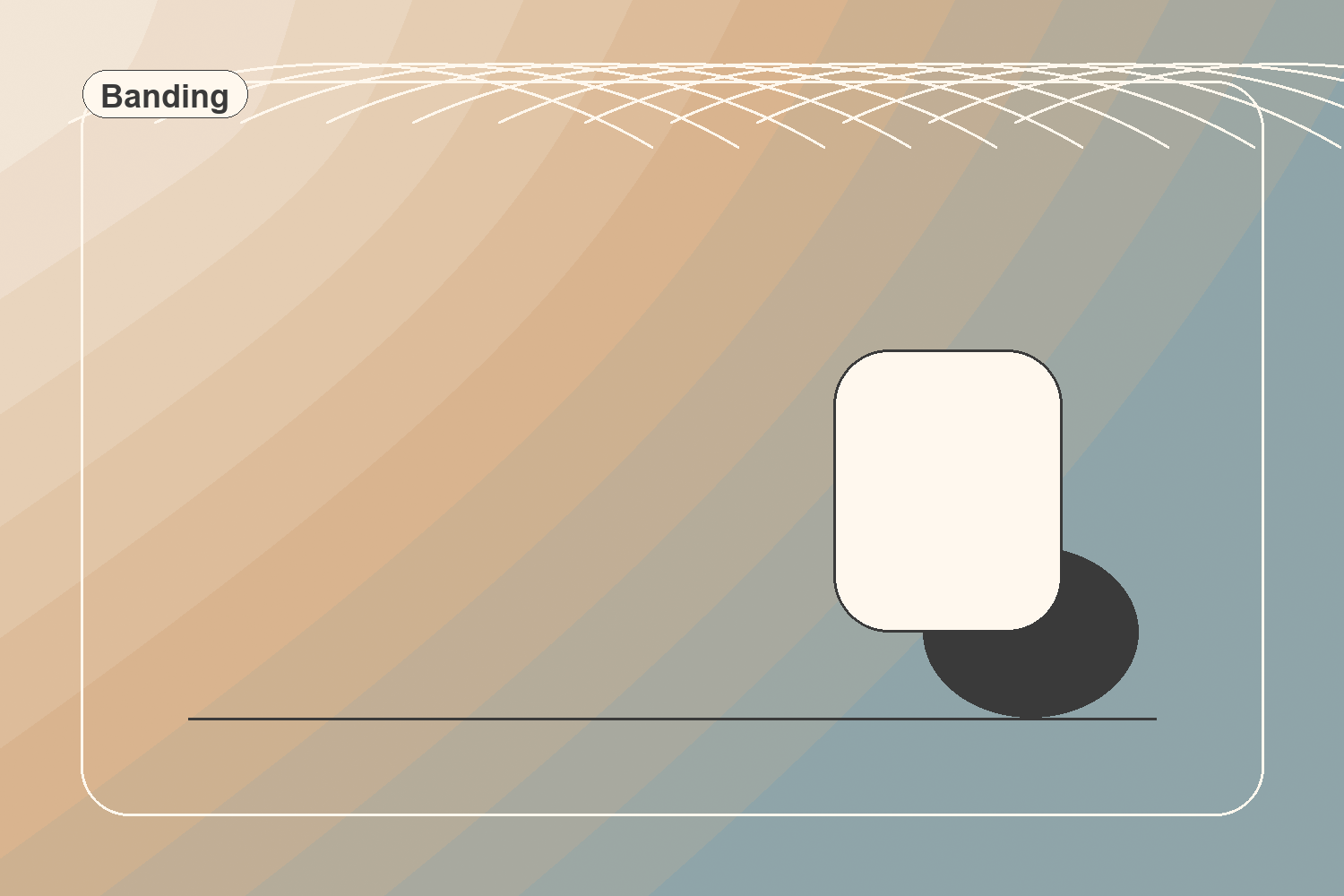色彩 banding 示例：本应平滑的渐变在 4K 下出现阶梯状色块边界