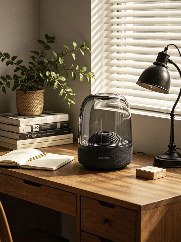 音响复古书桌场景效果