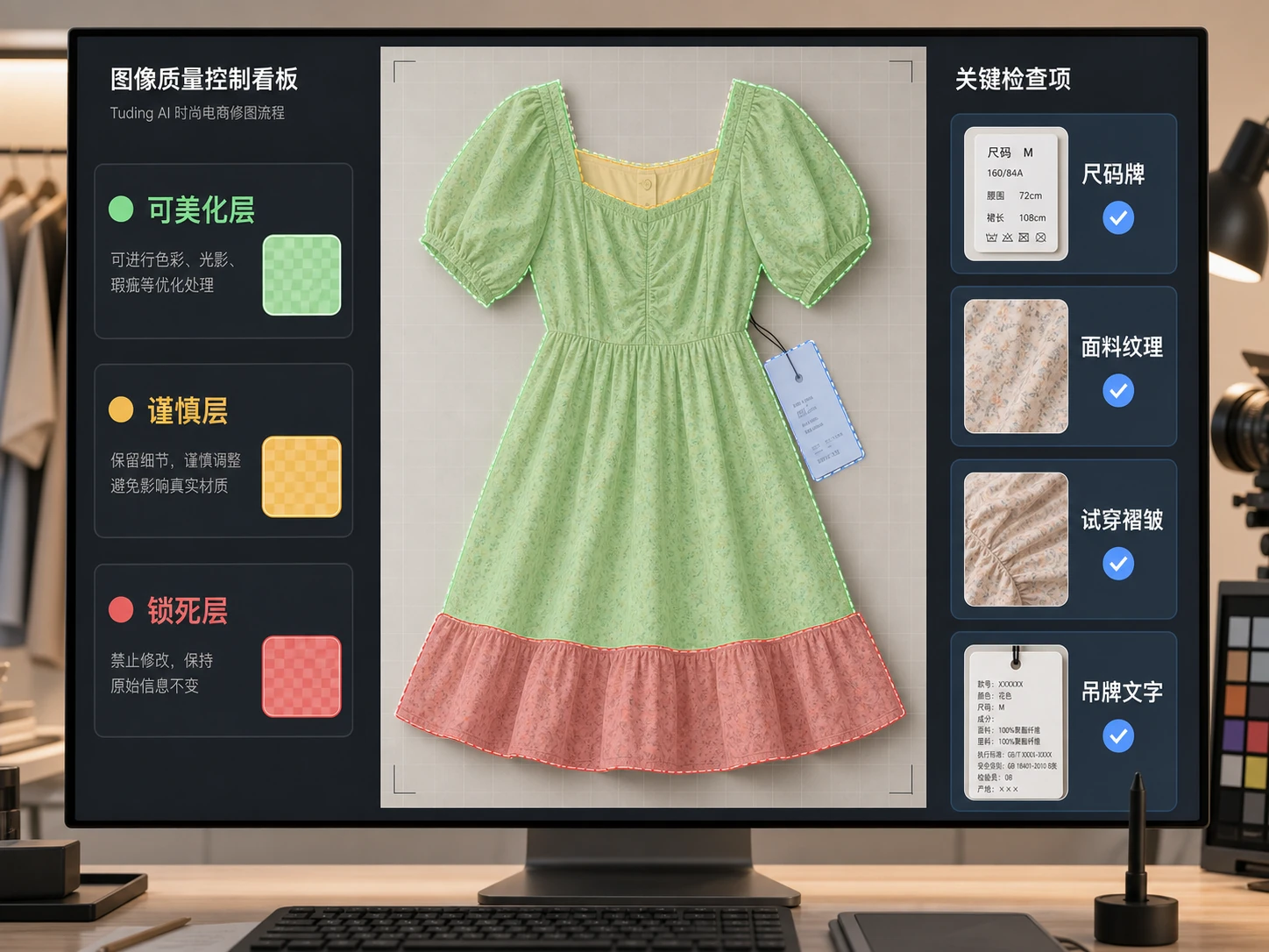 图叮服装直播图锁区和复核检查板