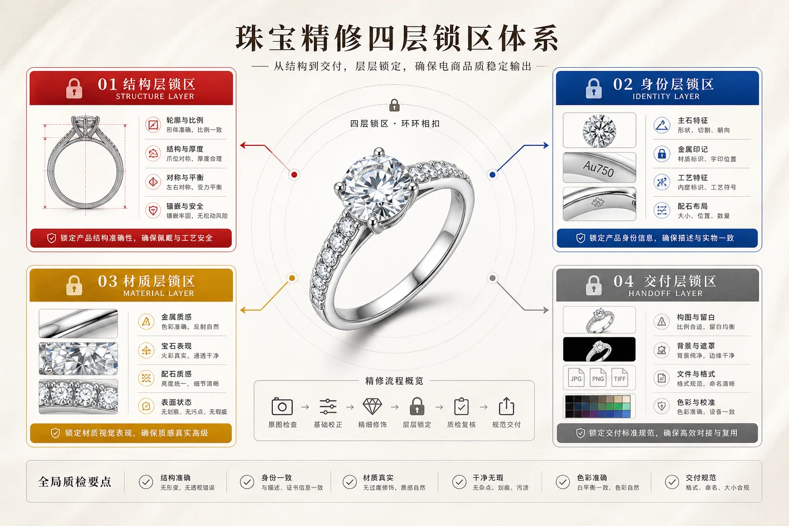 戒指商品图外包标注的四层锁区总图