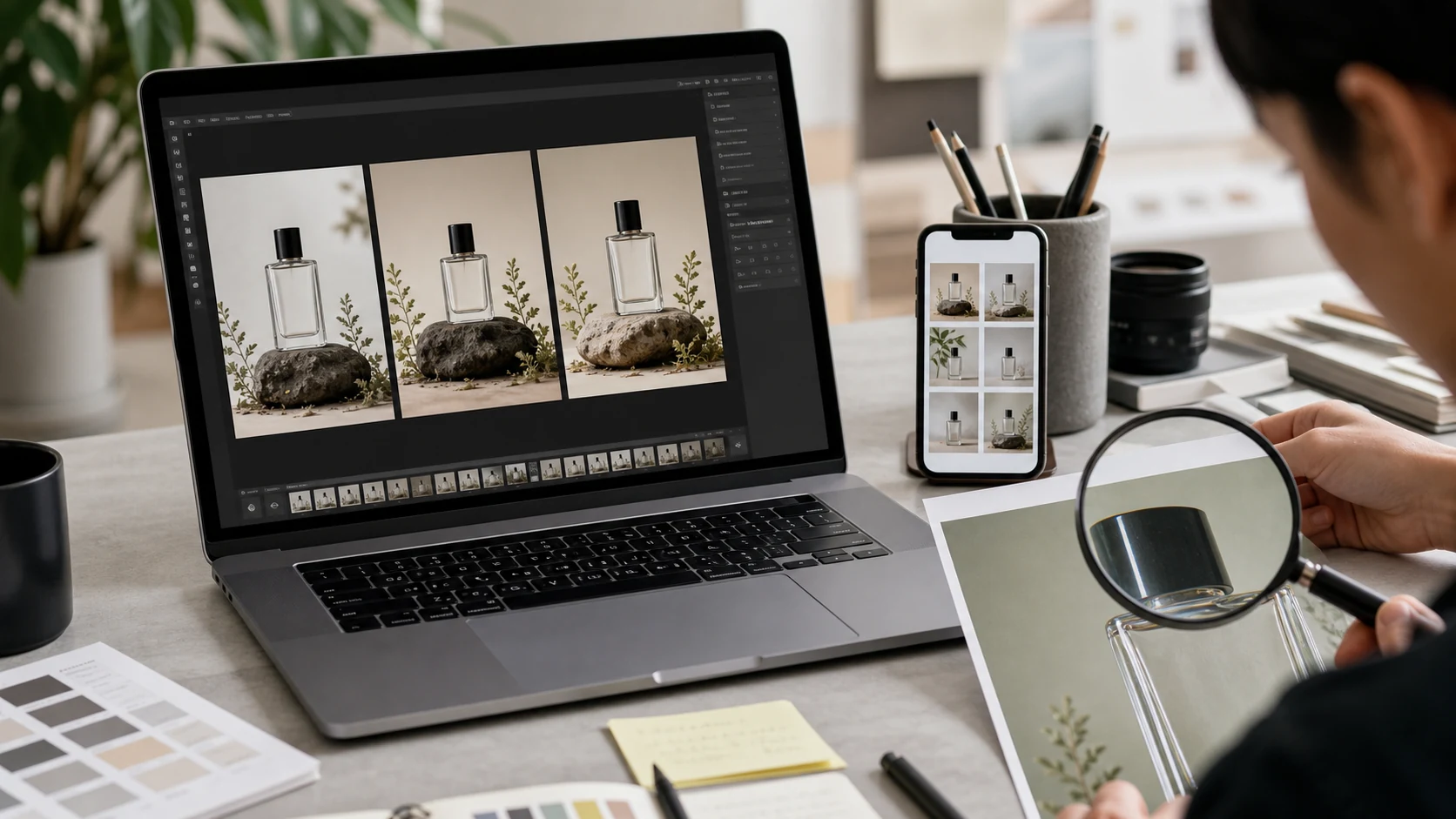 裁切、扩图和返检三步封面工作台