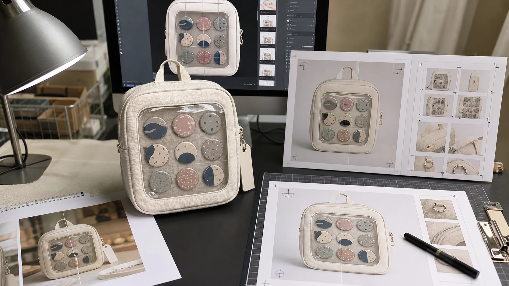 痛包寄拍图工具选择工作台展示美化区和证据精修区