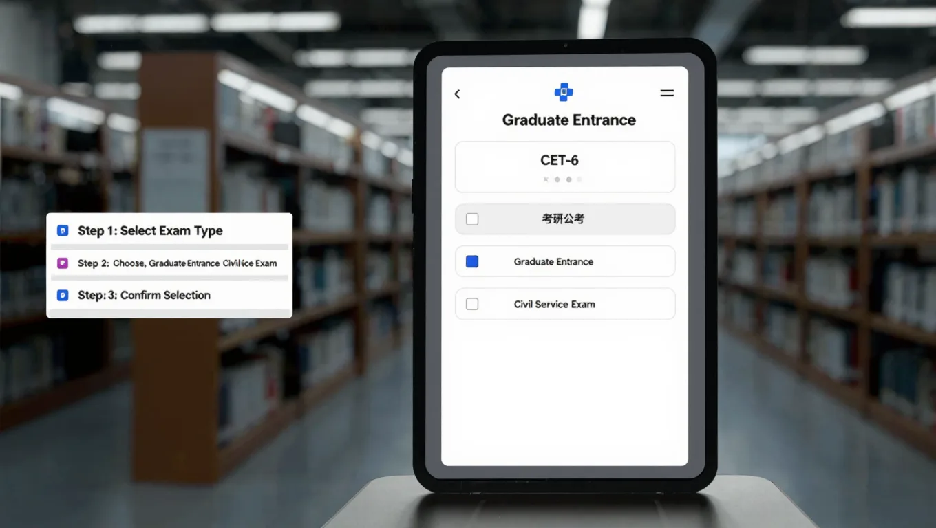 图叮AI选择考试类型