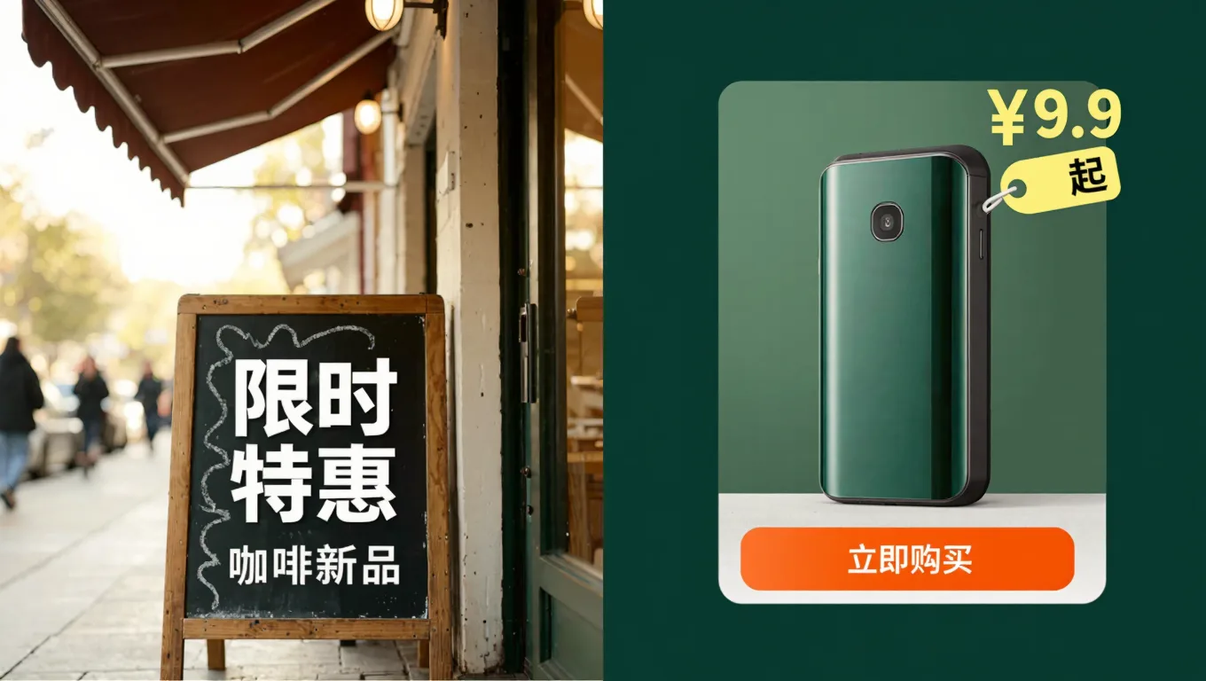 周末特惠Banner，咖啡馆老板自己动手做促销图