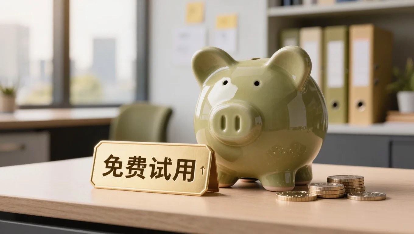 存钱罐与图叮AI免费试用标志