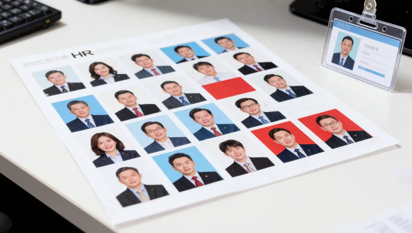 免费ai模特生图软件批量生成的标准证件照网格