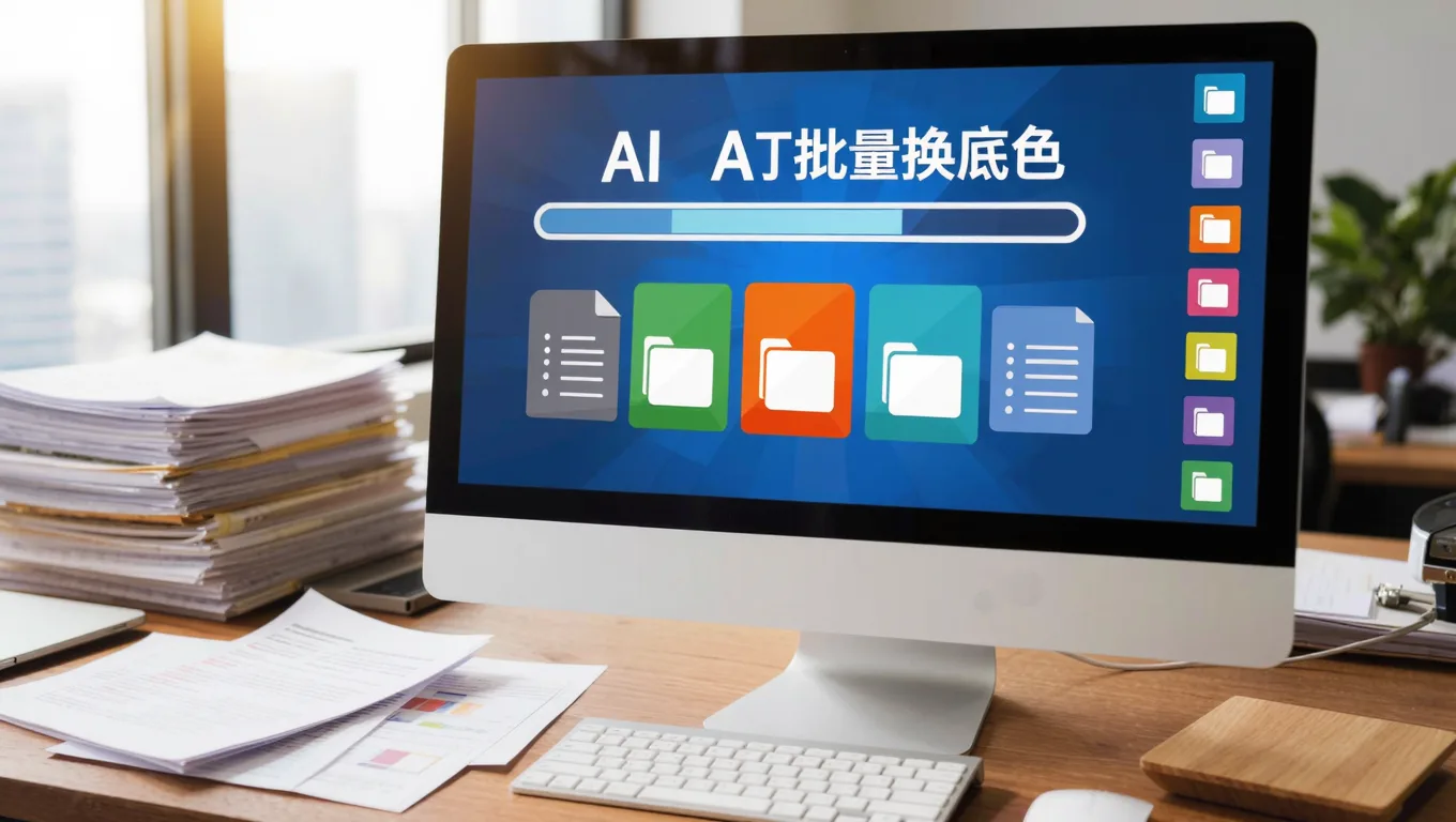 在图叮AI中查看批量换底色进度条