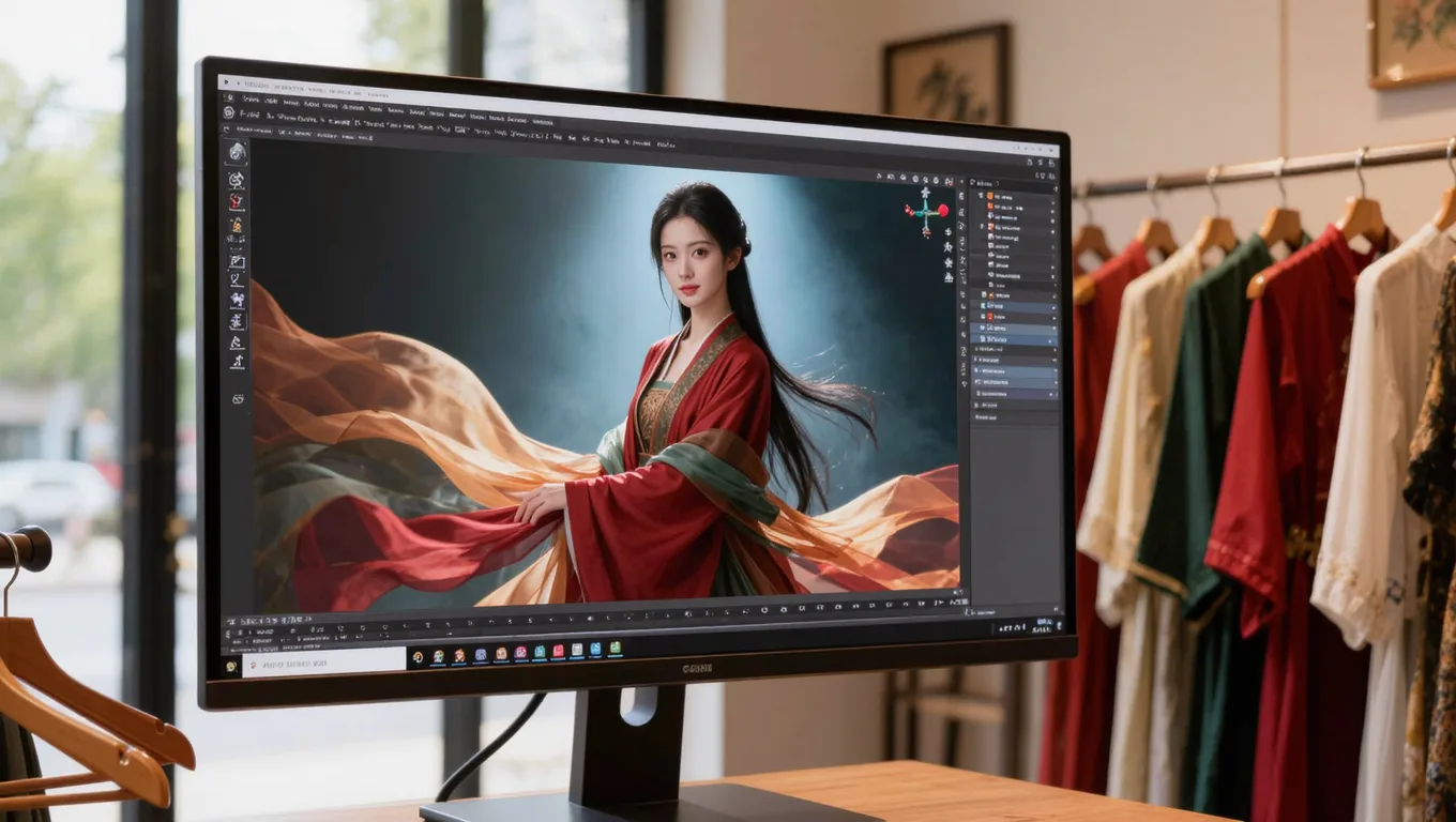 生成的精美古风汉服AI写真展示