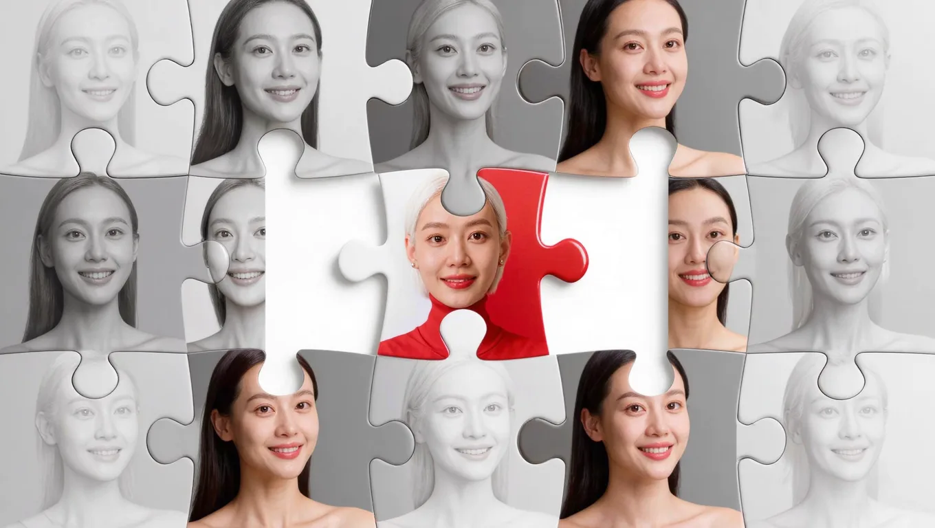 玻璃杯六个角度拼图对比