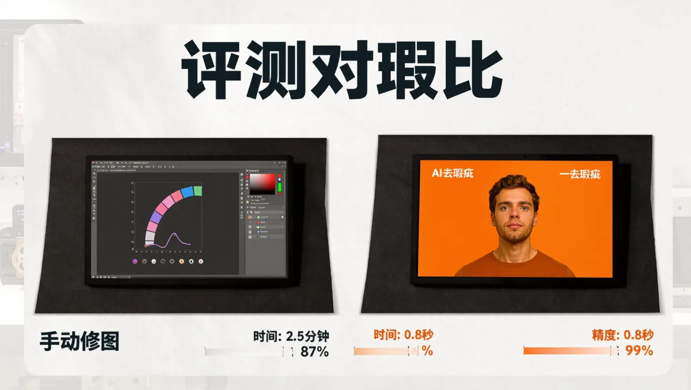 PS手动与AI去瑕疵对比