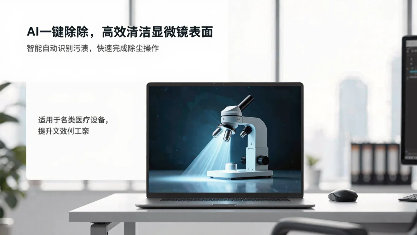 AI在线PS修图软件使用一键除尘功能操作