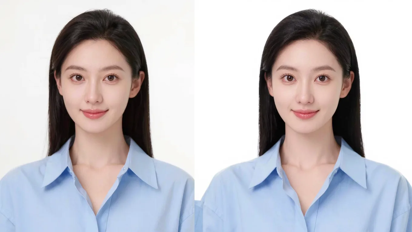 ai修图软件免费证件照前后对比