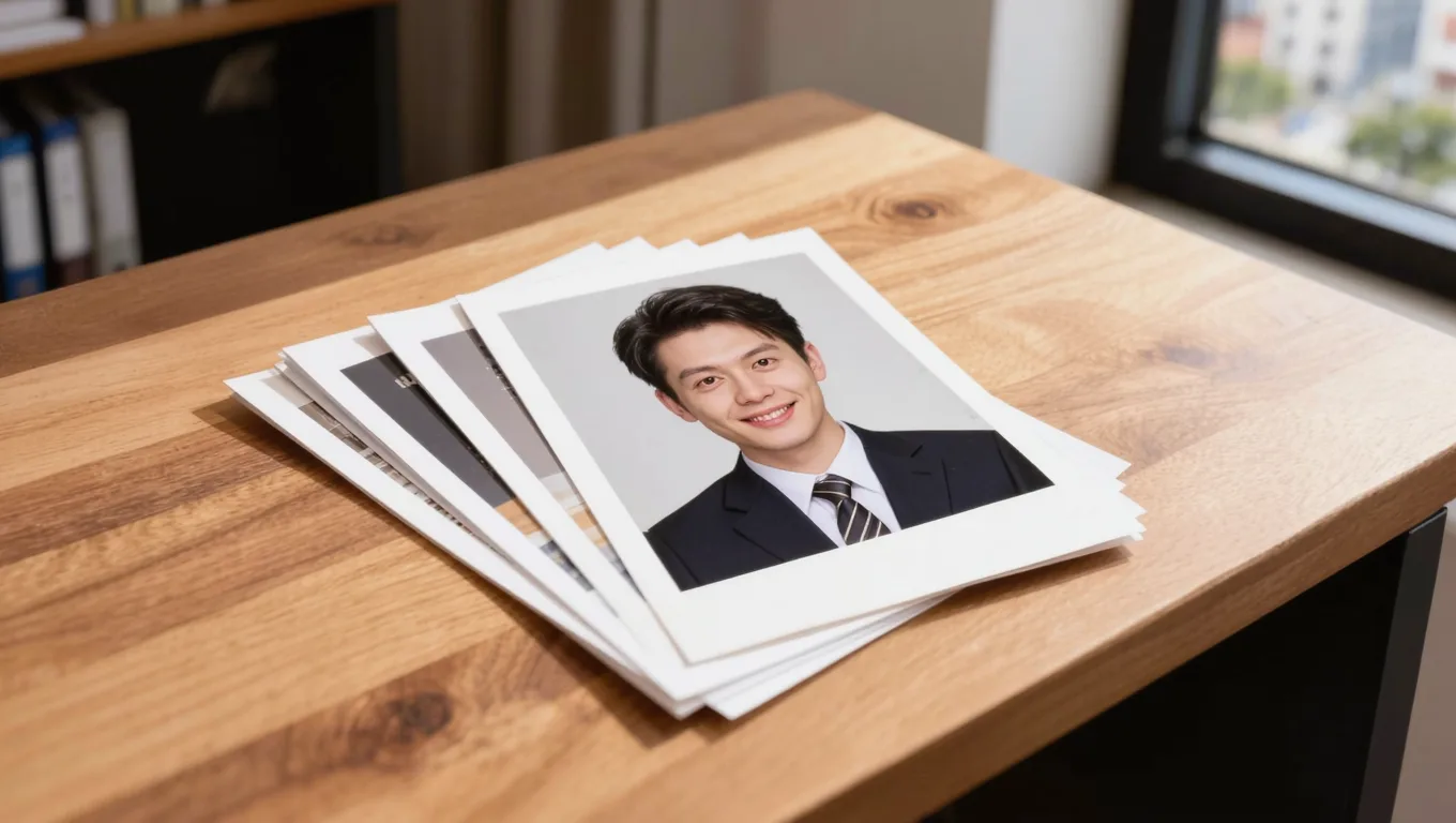 打印出来的标准证件照实体
