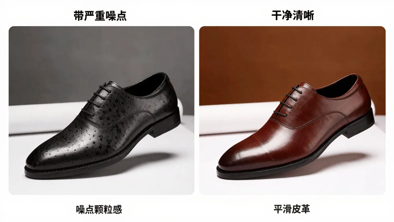 皮鞋降噪与高清对比