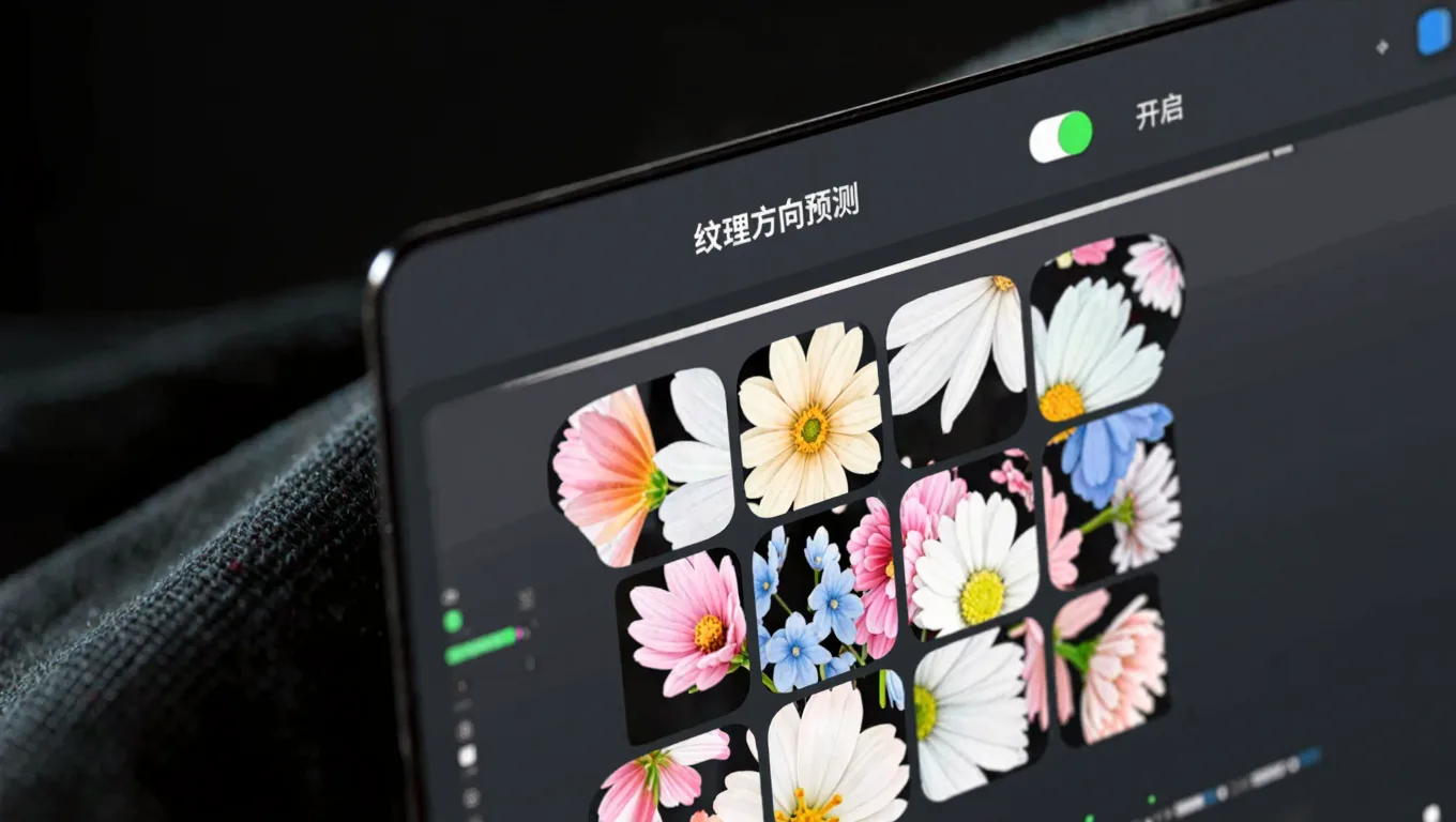 开启纹理方向预测自动拼接碎花