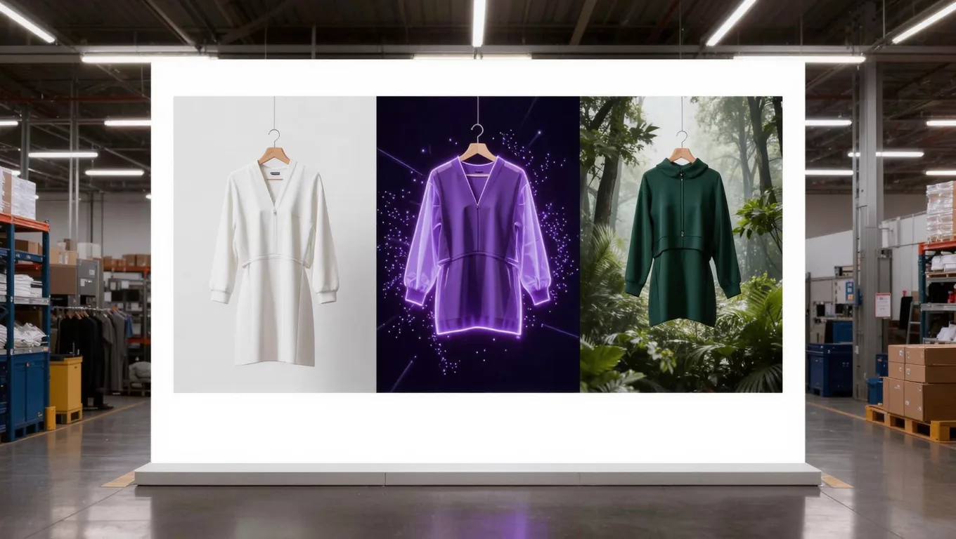 服装替换多种虚拟直播间背景展示
