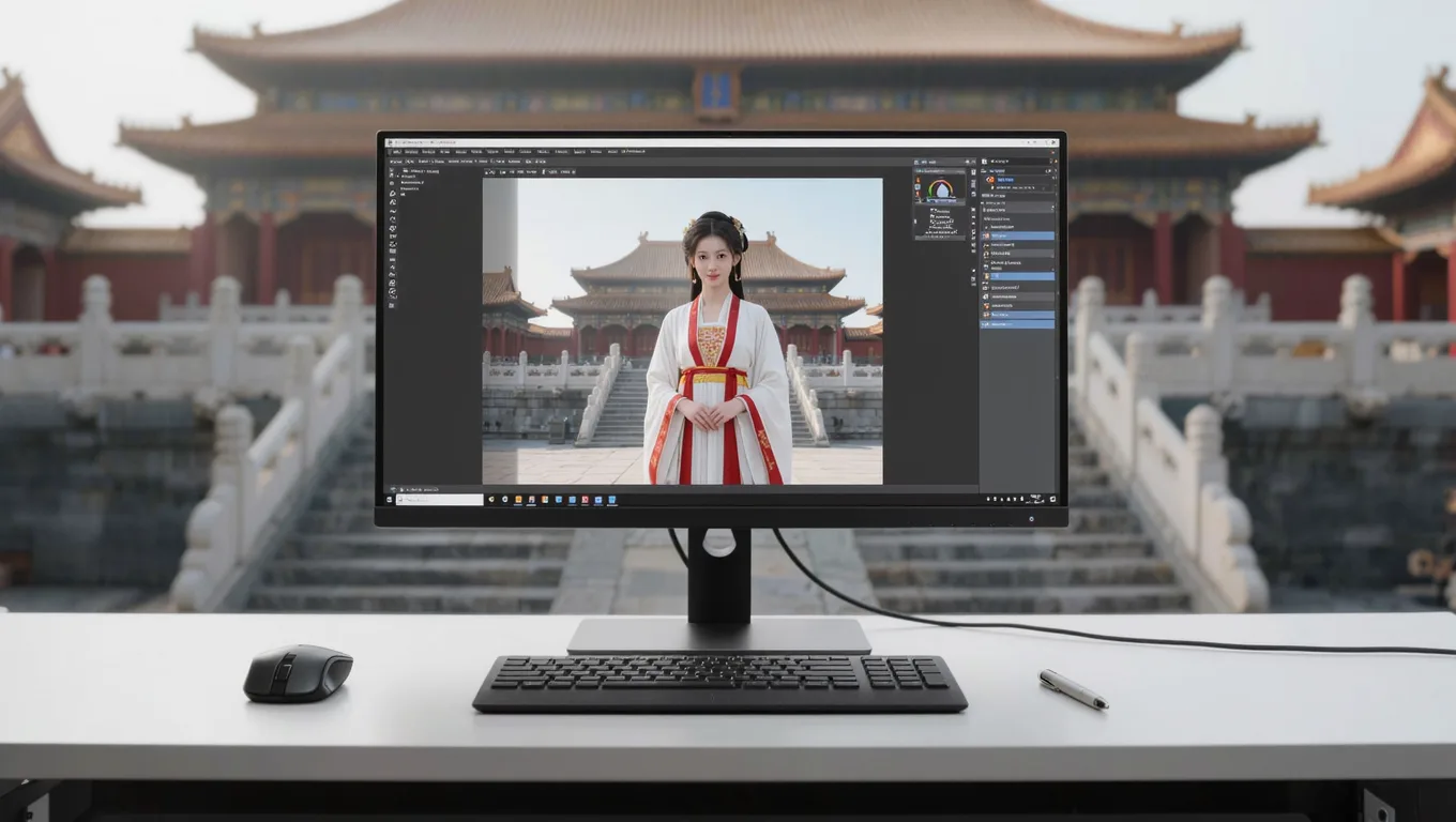 汉服图片智能扩图操作
