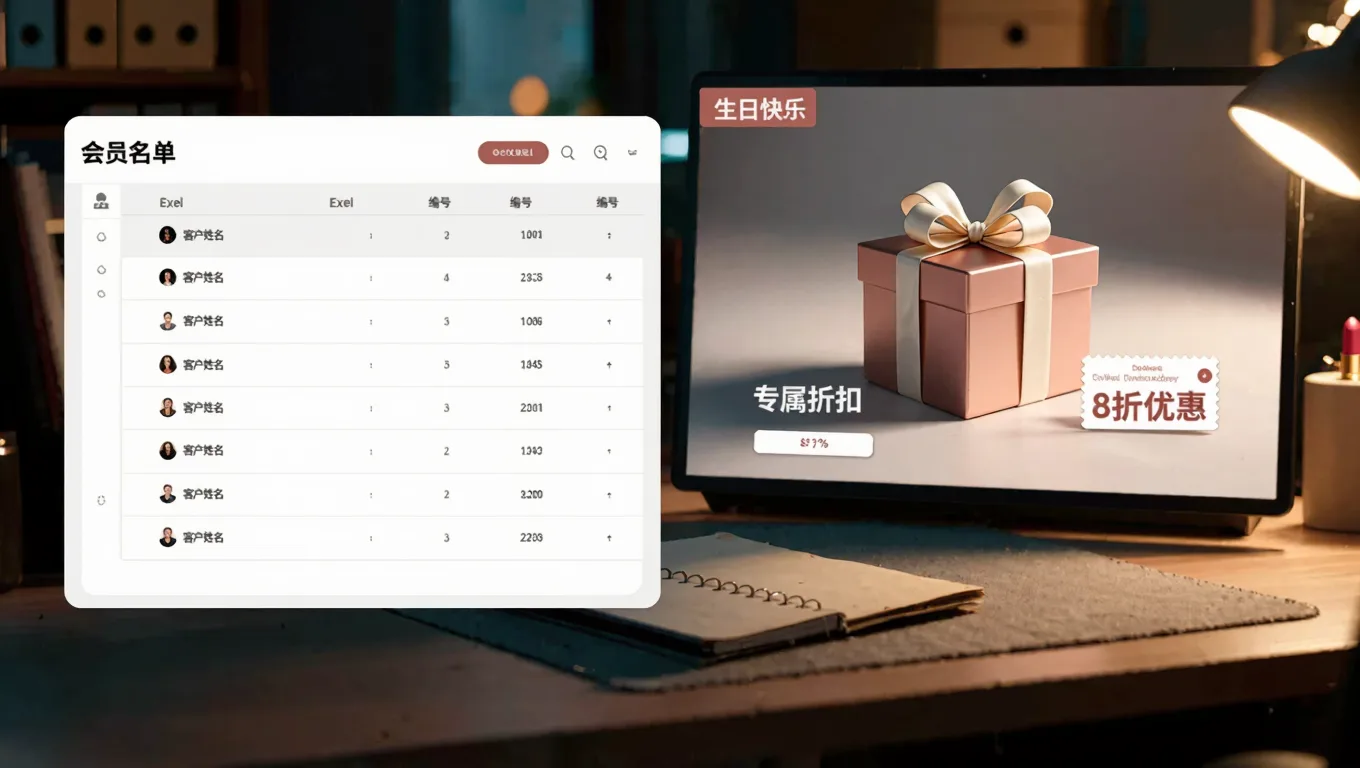 生日特权Banner,美妆店主打造会员专属感