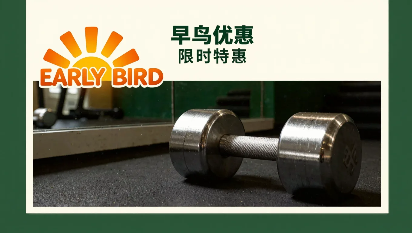 早鸟优惠Banner，健身教练个人品牌快速宣传