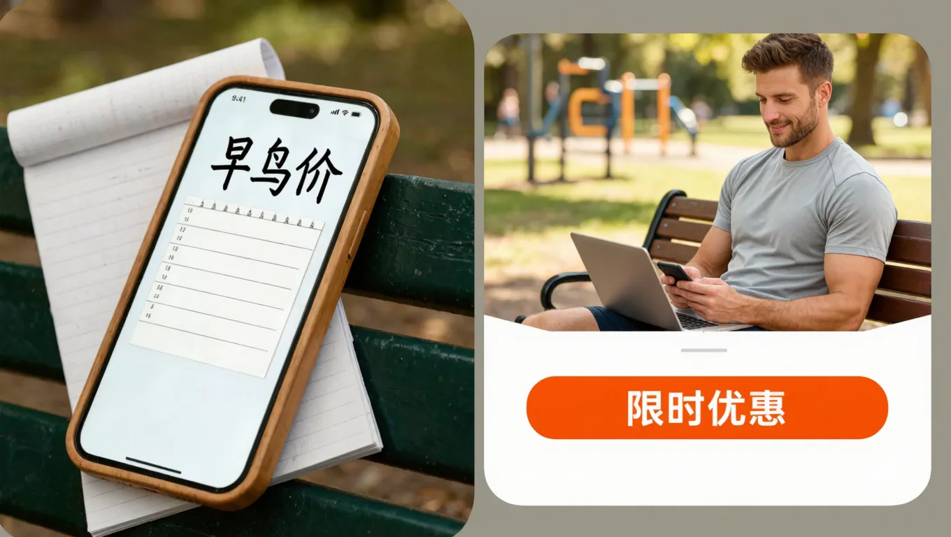 早鸟优惠Banner,健身教练个人品牌快速宣传