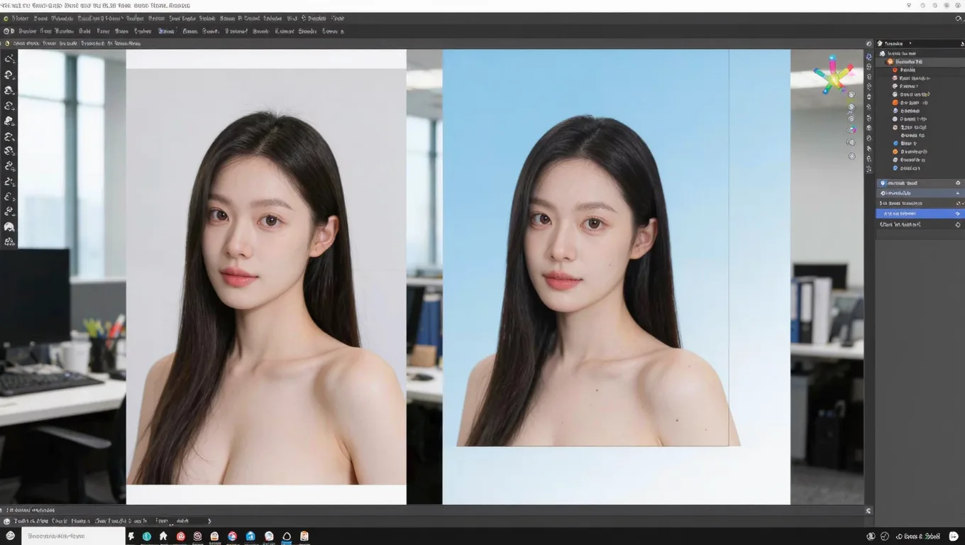 考试报名证件照美颜前后对比