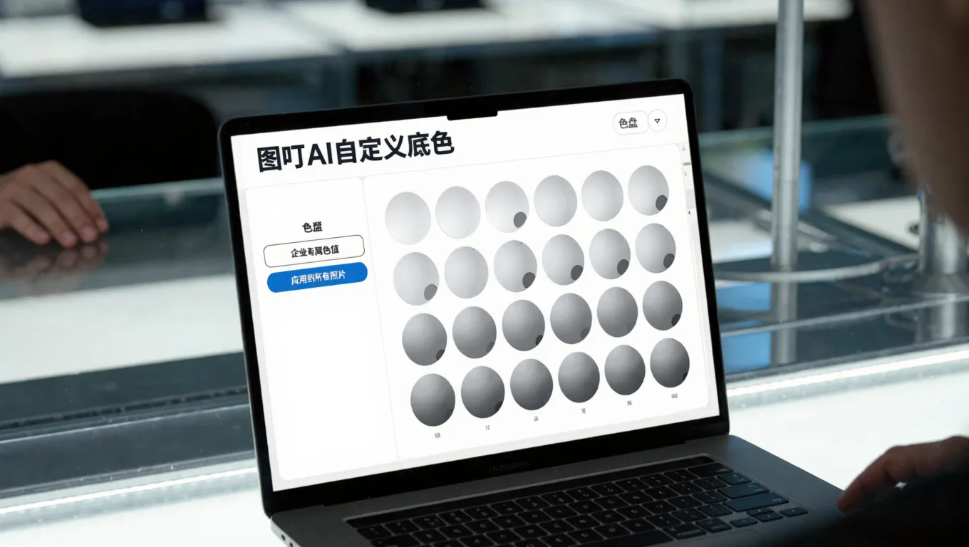 图叮AI自定义企业工作证底色