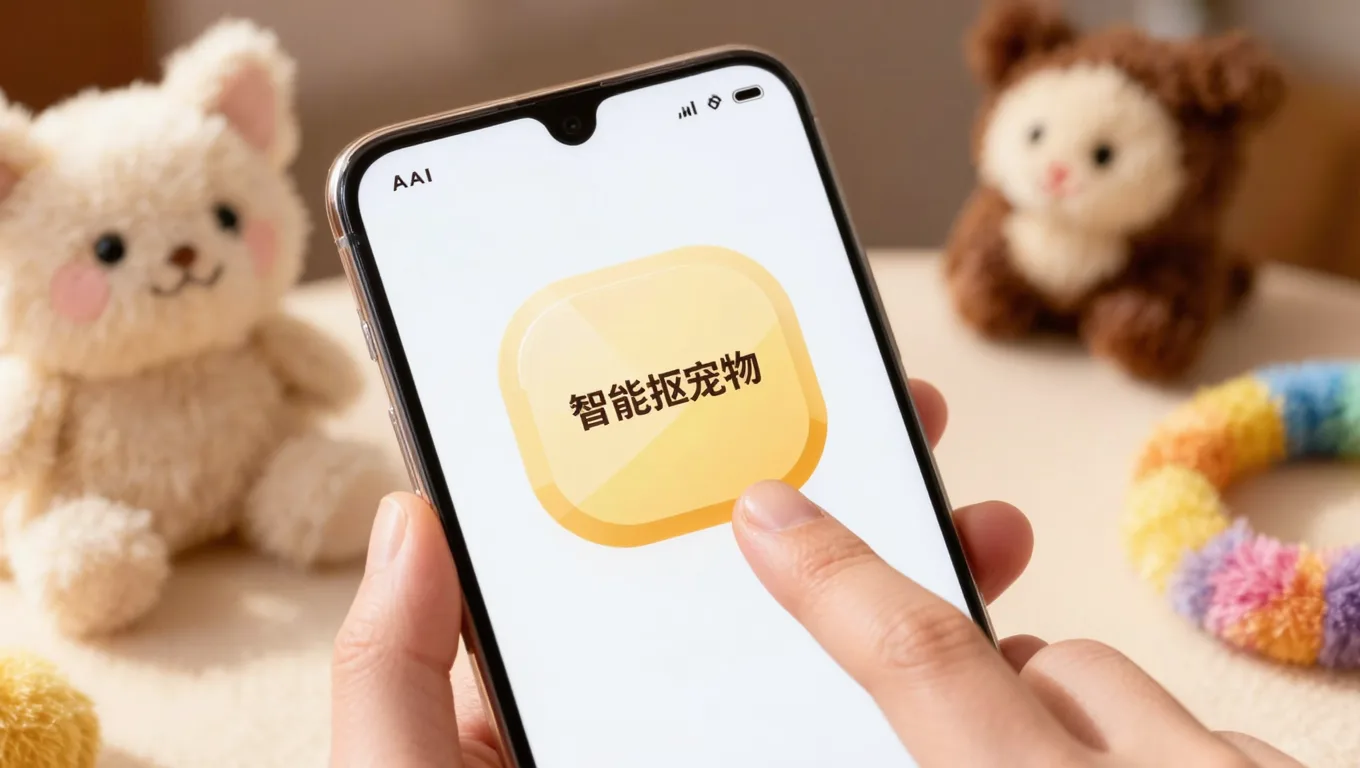图叮AI界面点击智能抠宠物按钮特写