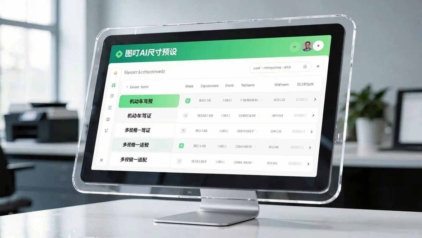 图叮AI选择驾照照片尺寸预设