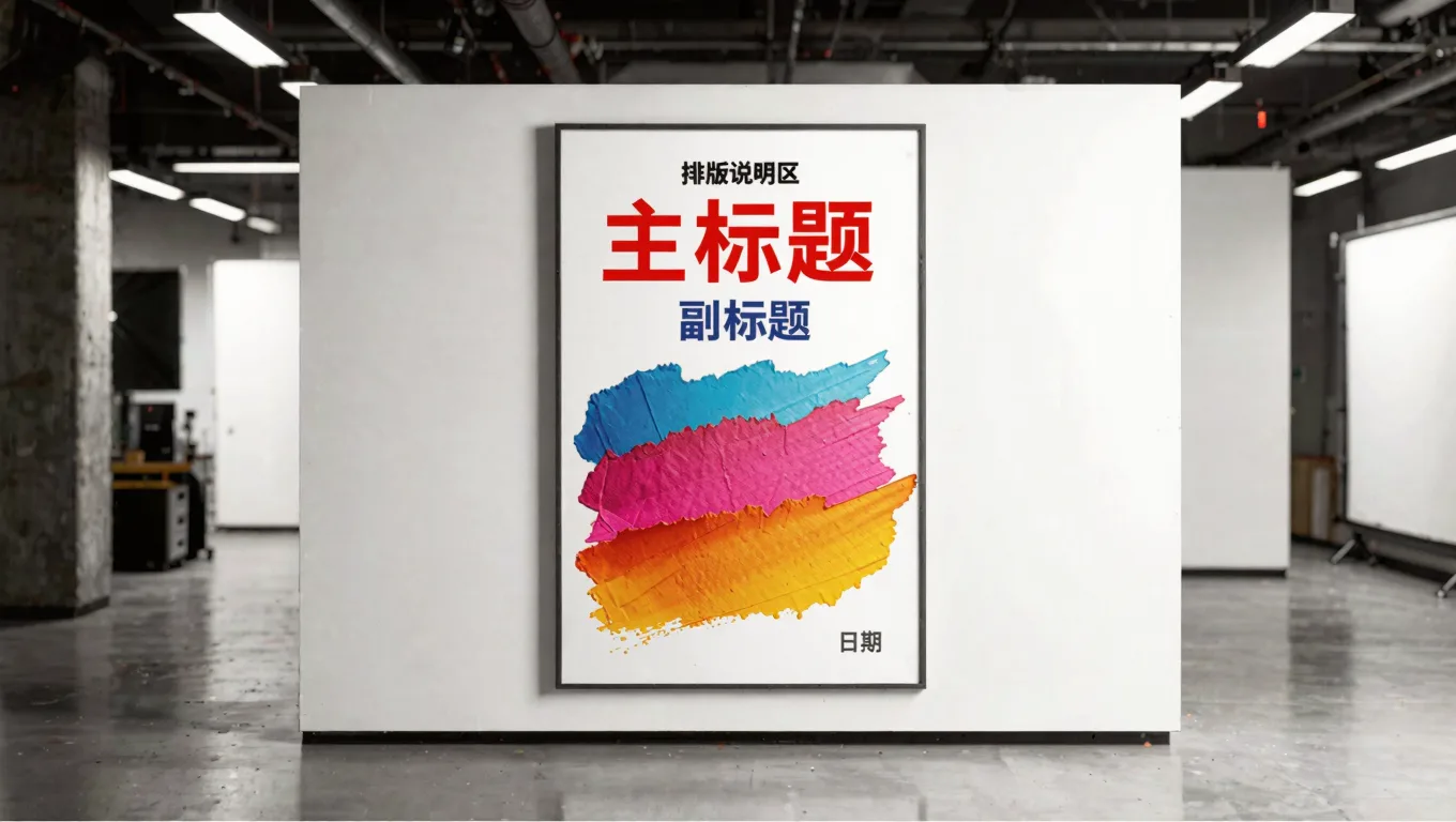 放大后的高清海报打印展示效果