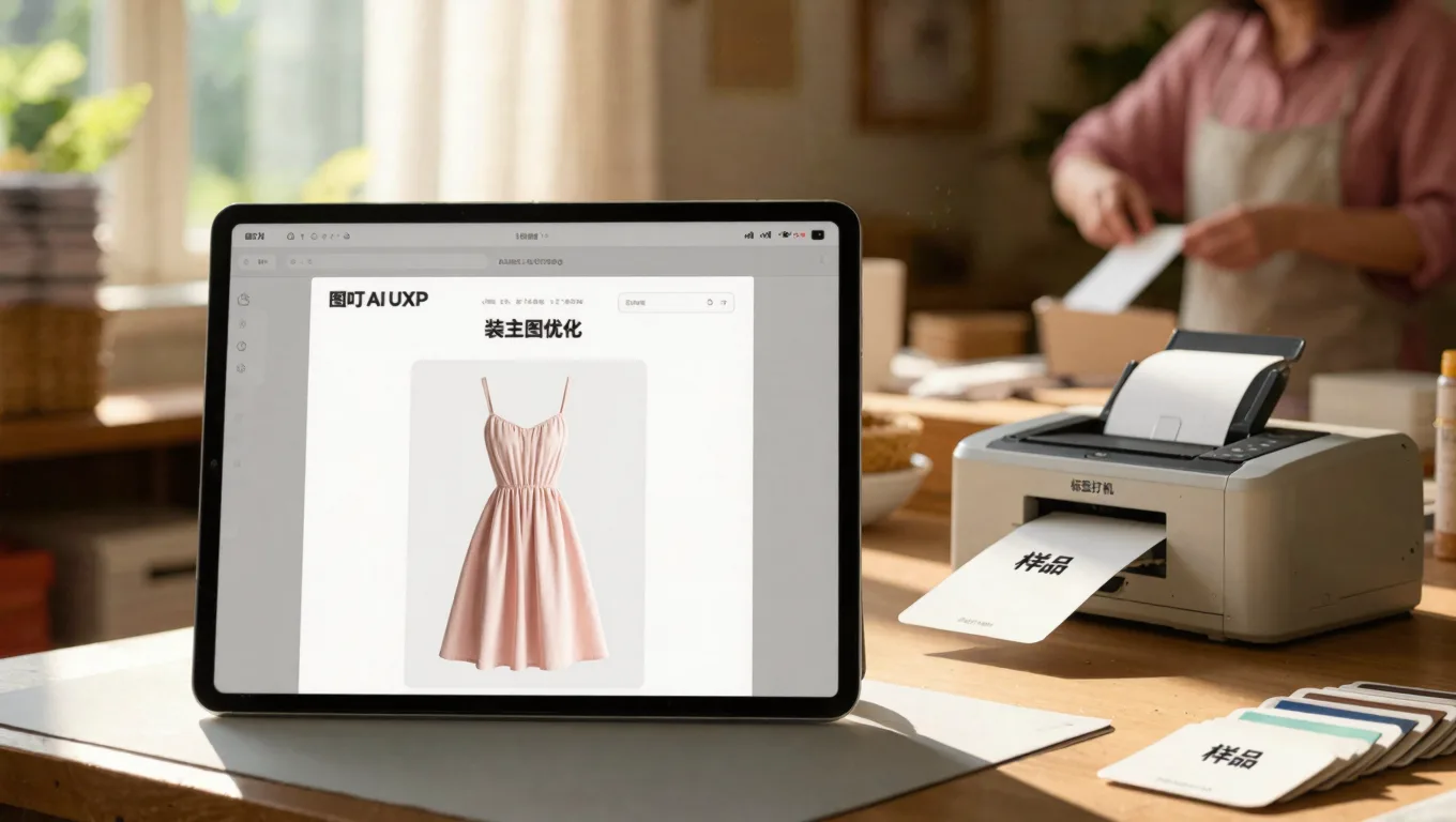 服装直播主图优化:UXP插件一键去褶皱+提亮