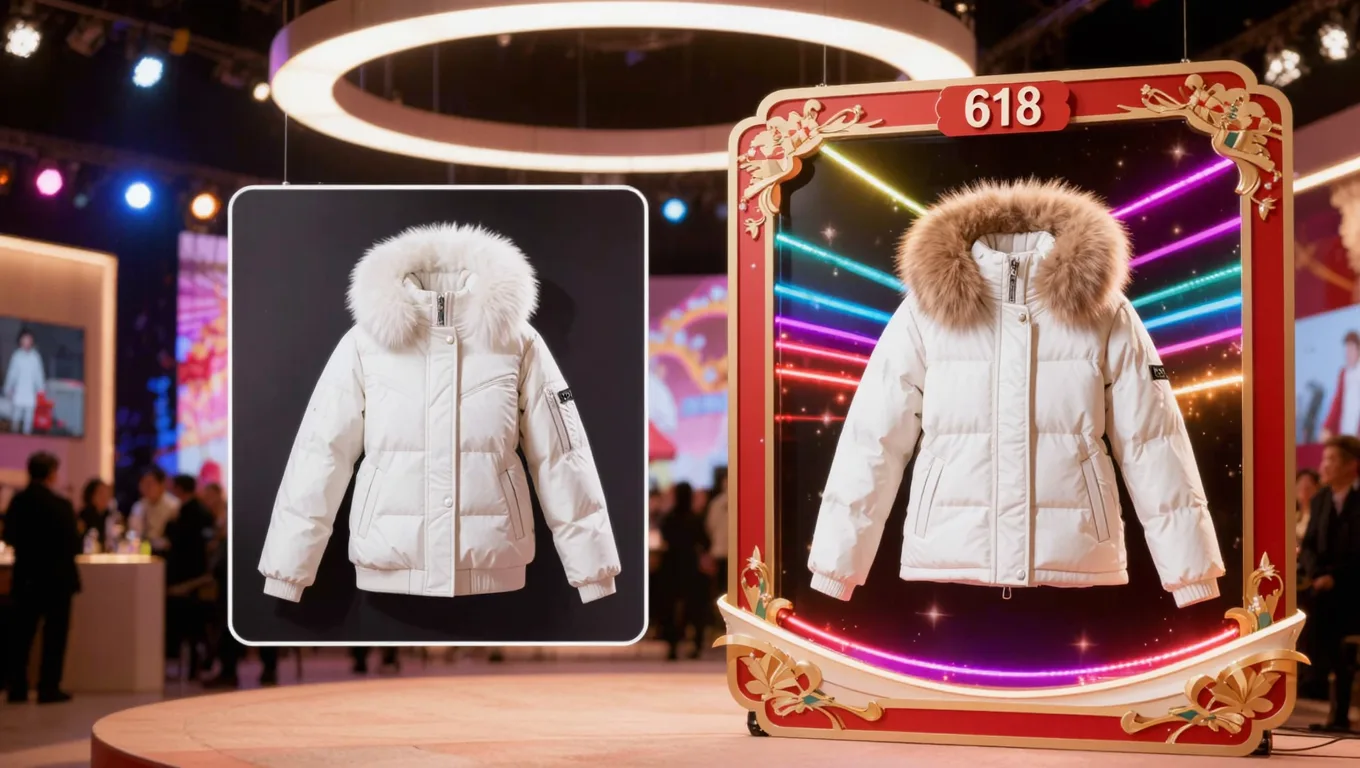 618大促服装主图打标前后对比