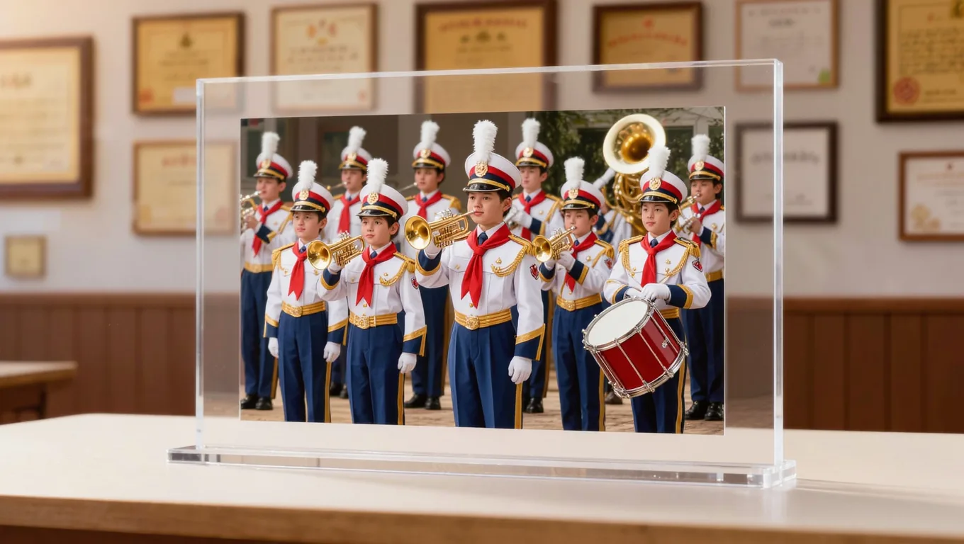 校园活动照失色?图叮AI还原队旗与表演服鲜艳色