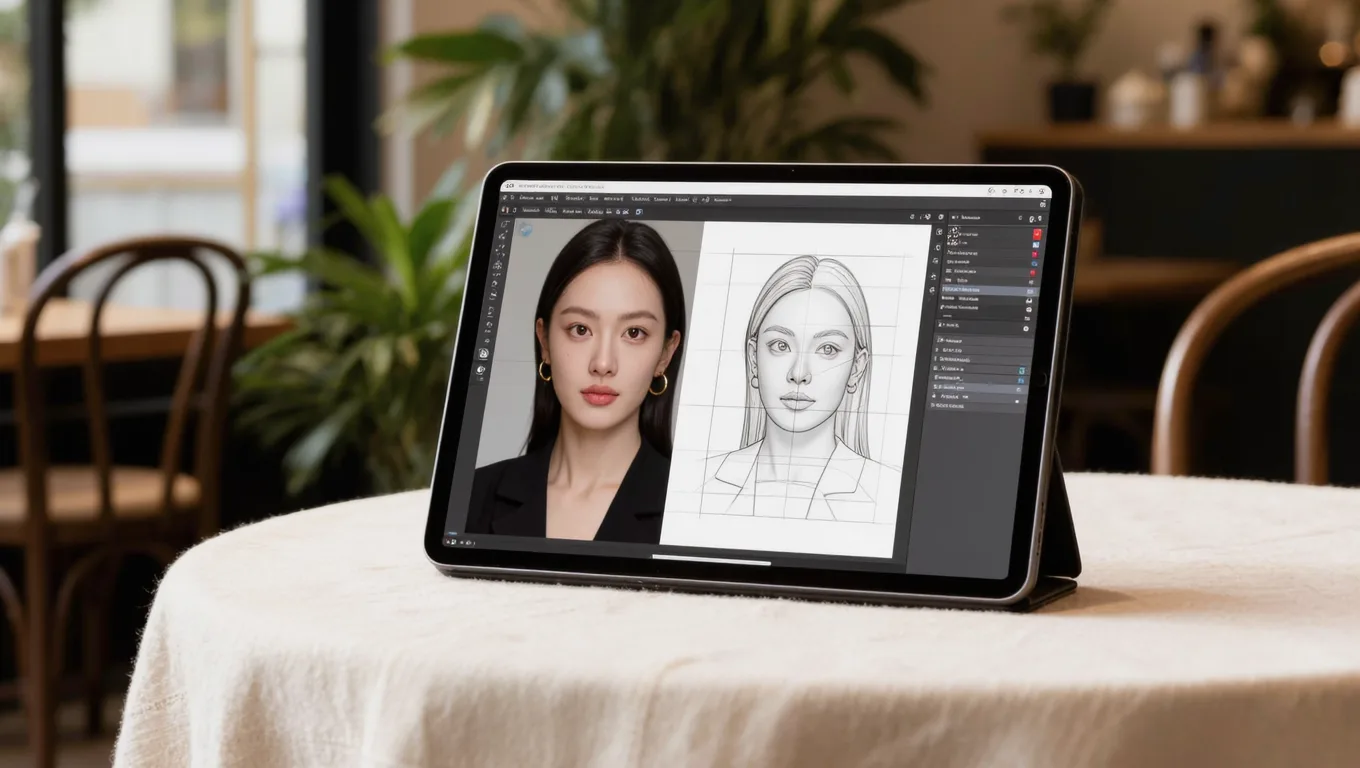 咖啡馆办公随手拍:图叮AI清除手机截图压缩失真