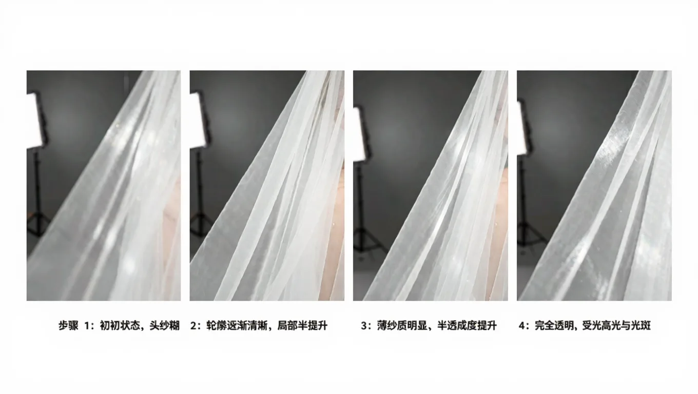 婚纱头纱透明度修复步骤