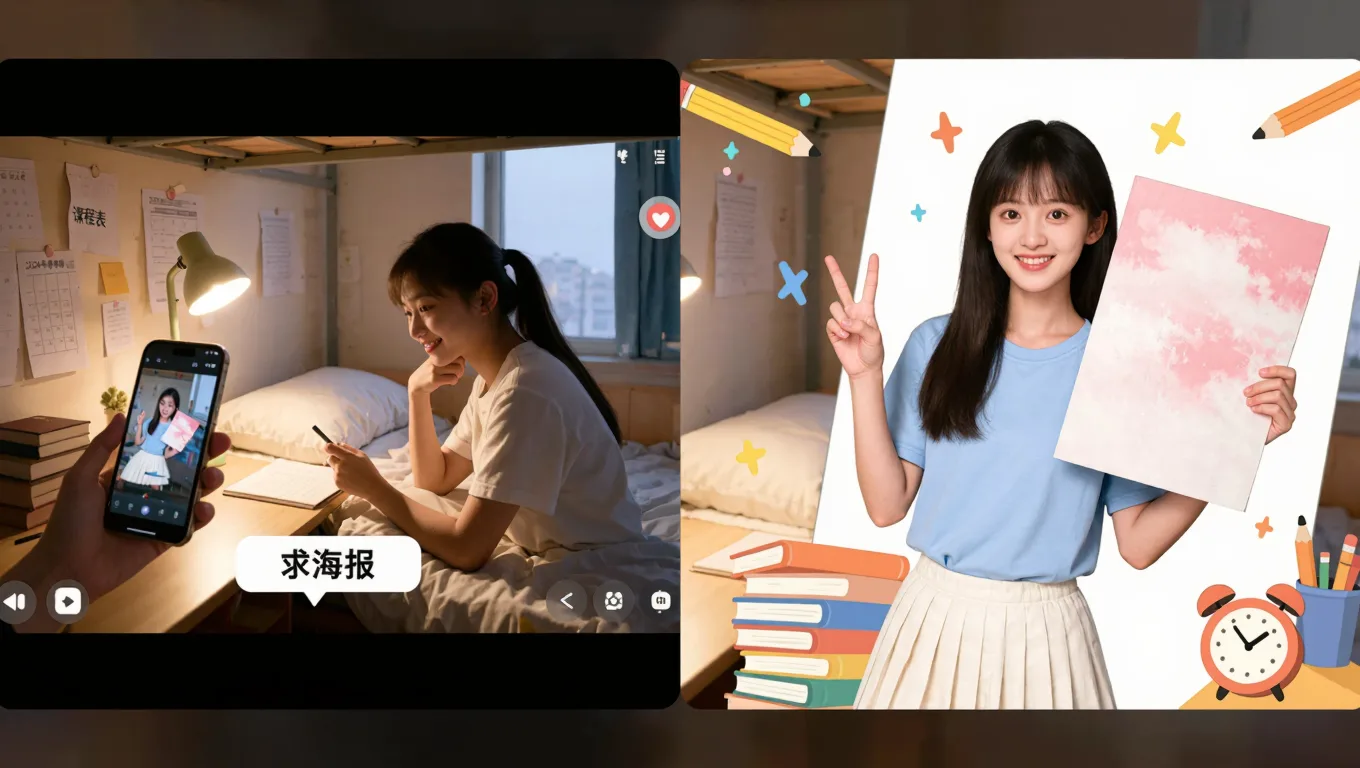 学生党专属Banner,AI助力校园创业项目宣传