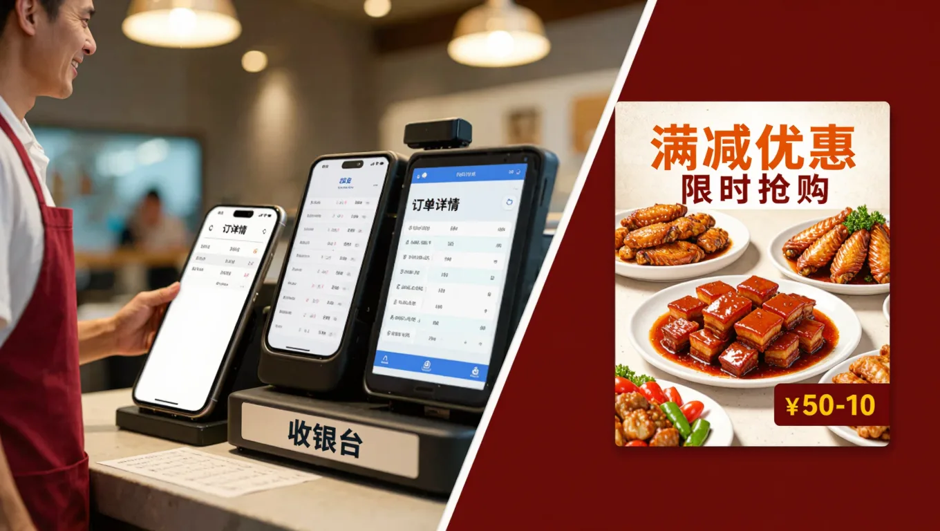 满减活动Banner,餐饮店主自己做外卖平台图