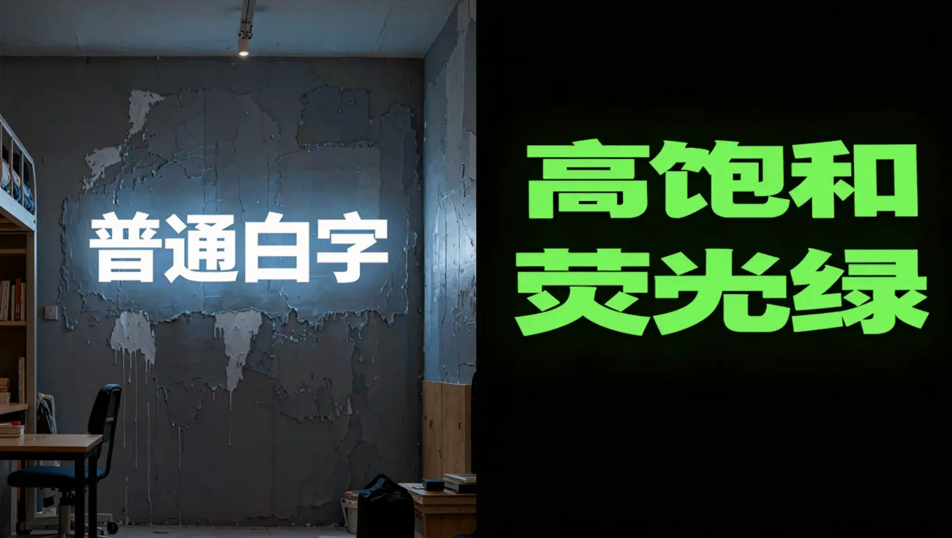 音乐节海报荧光字效示例