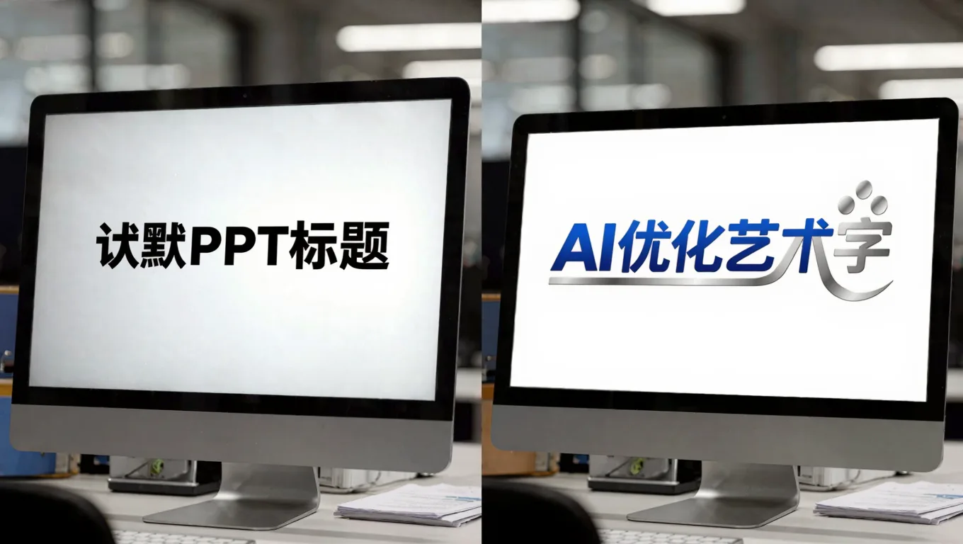 职场PPT封面标题艺术字,会议汇报更专业
