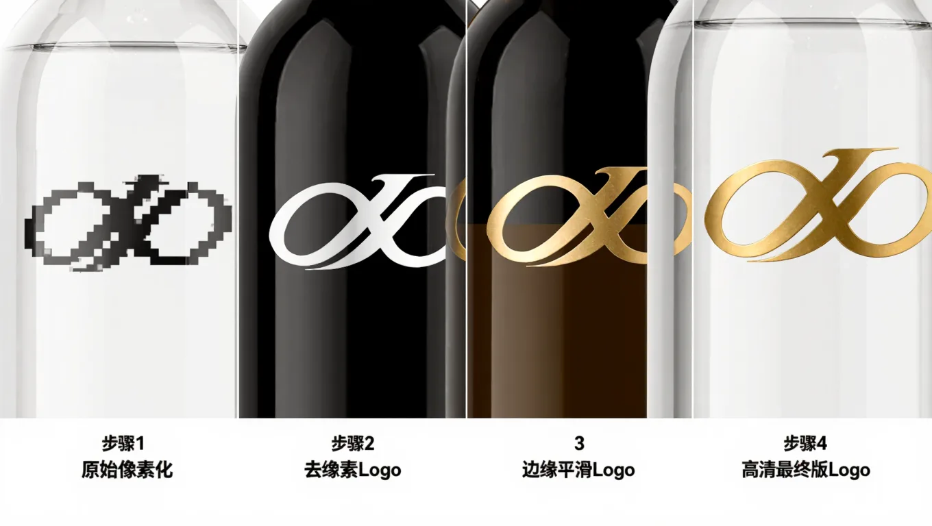 瓶身Logo高清修复步骤