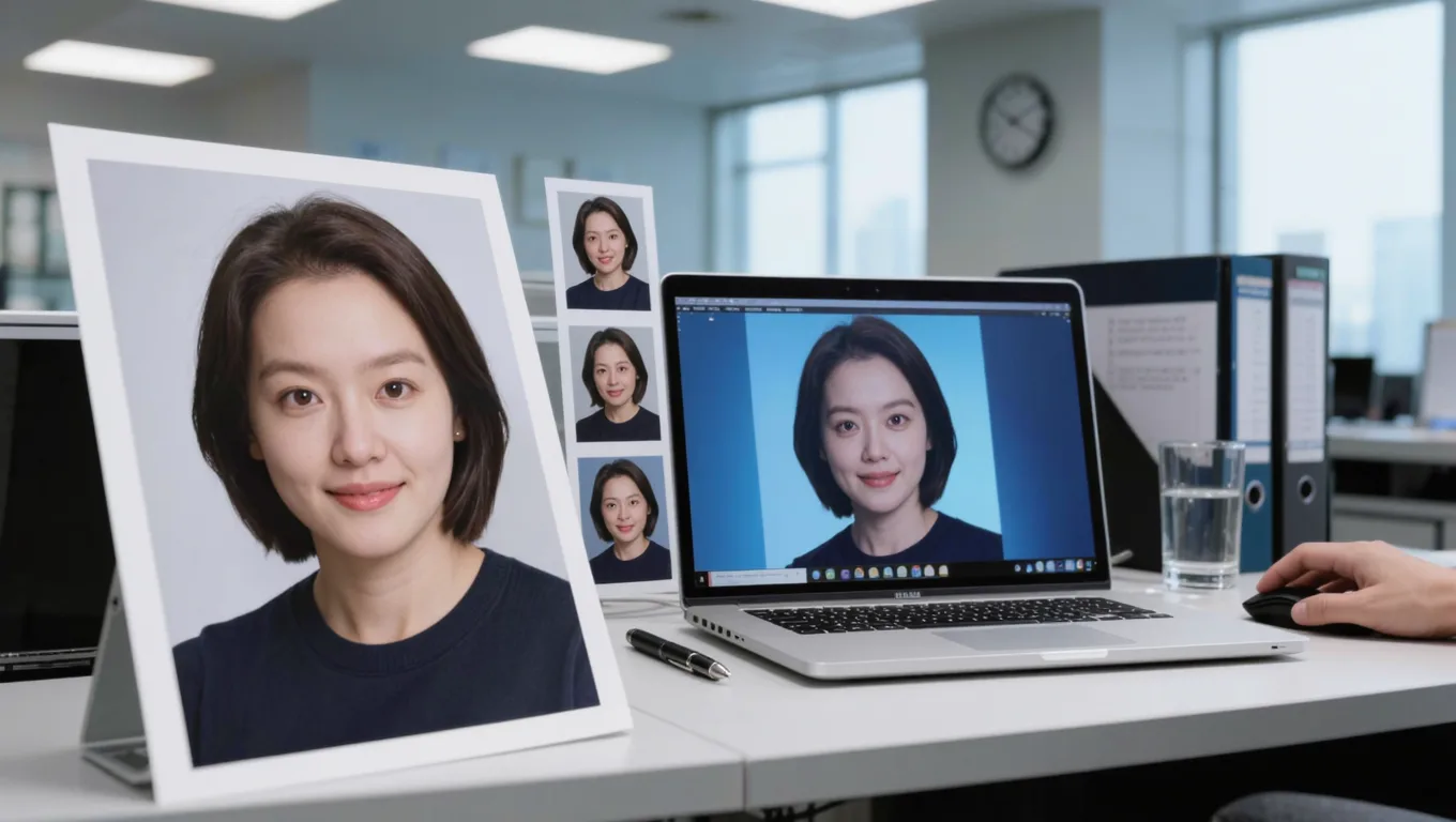 PS批量修改分辨率证件照放大前后对比