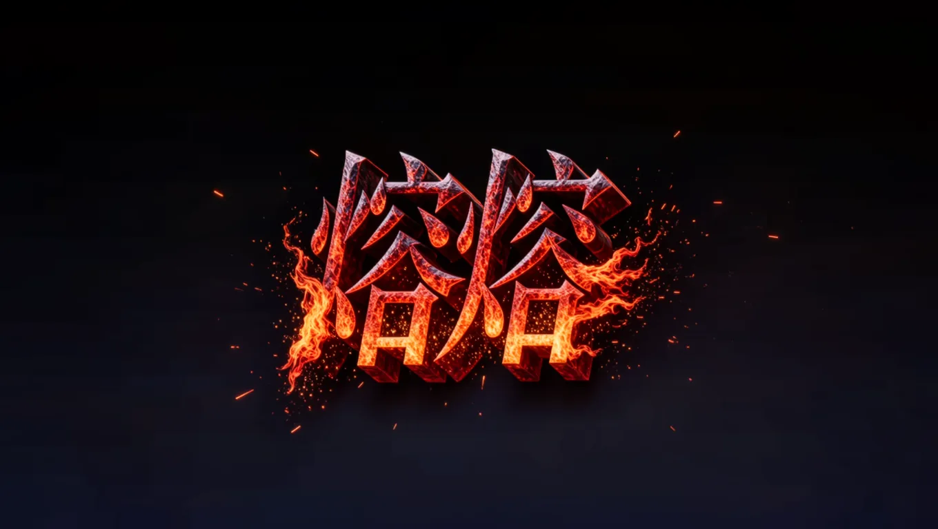 ps文字立体效果插件火焰字效展示