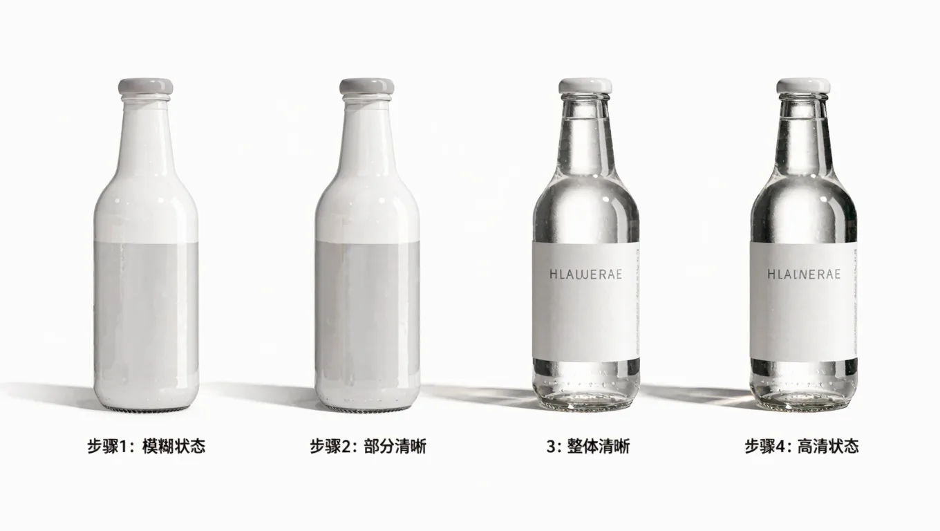 玻璃瓶修复渐进步骤