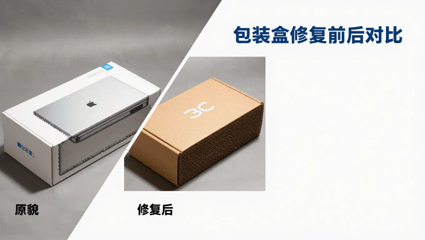 电子产品包装盒高清修复